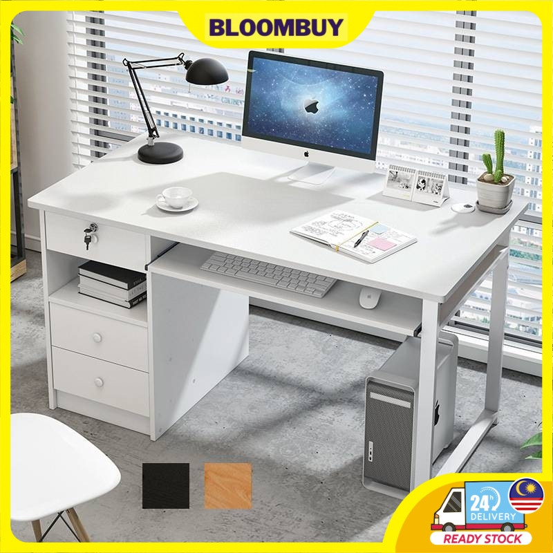 [Ready Stock]Study Table Office Table With Drawers | Shopee Malaysia