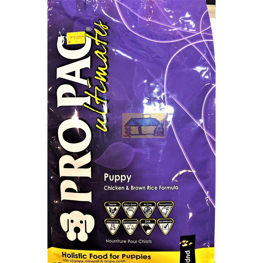 PRO PAC puppy ULTIMATES DOG FOOD chicken & brown rice formula 2.5KG ...