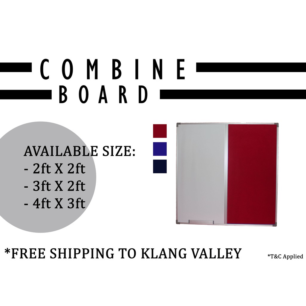 High Quality Combine Board (White Board) Shopee Malaysia