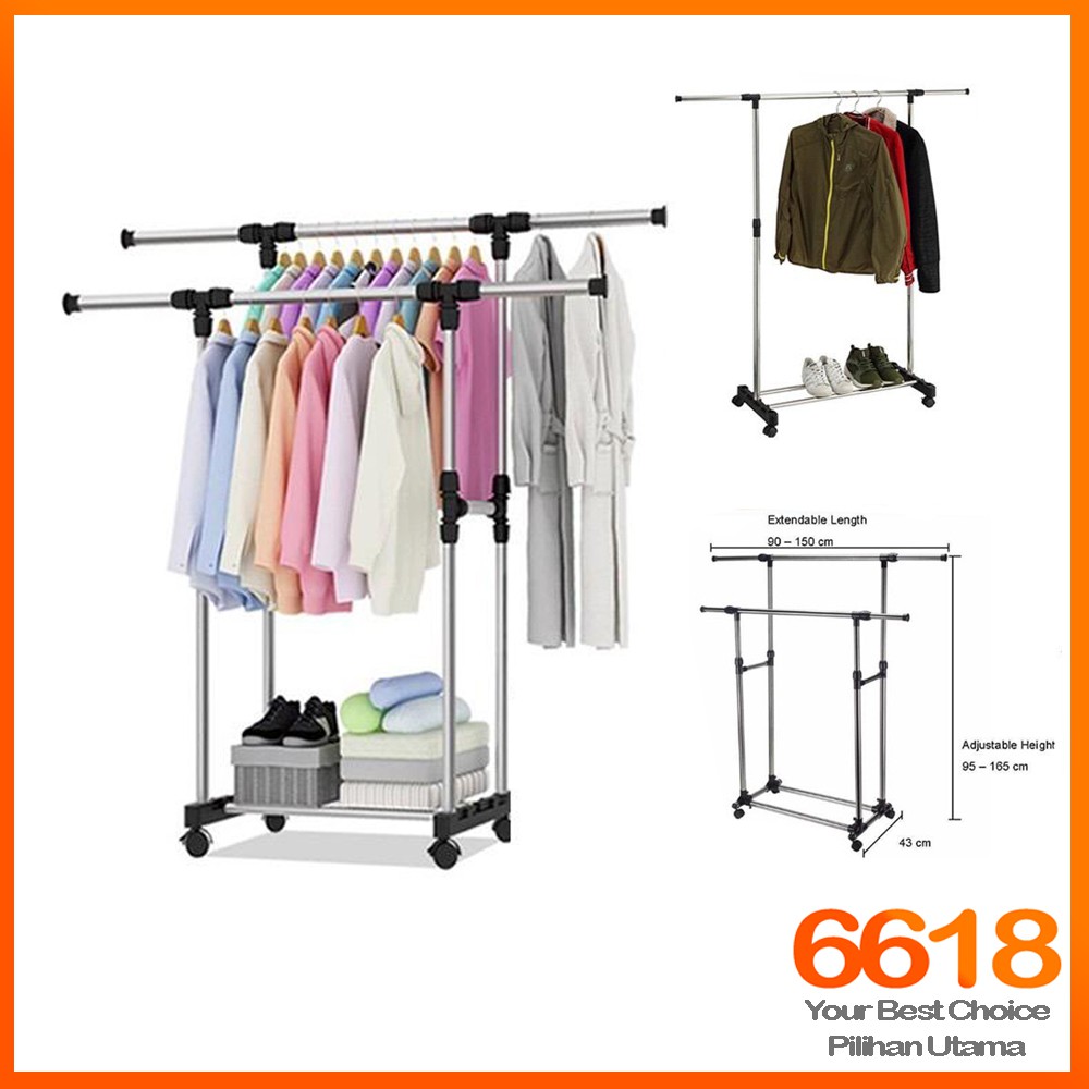 Wall-mounted retractable folding underwear drying rack dormitory