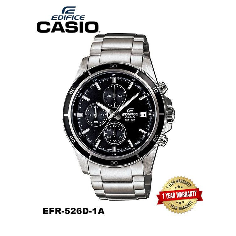 Casio Edifice Original EFR 526D 1A Men Chronograph Watch WR100M