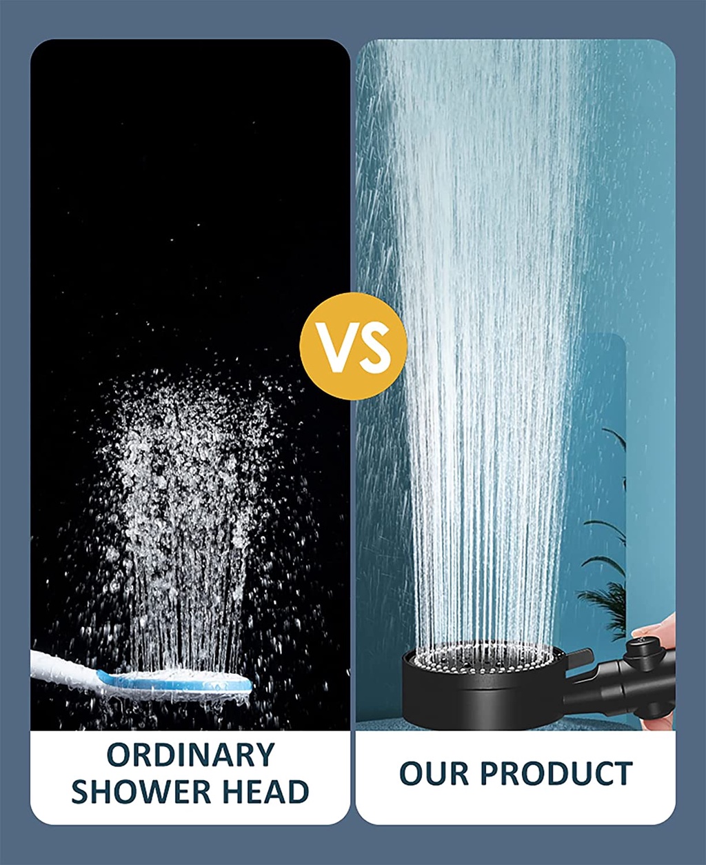 Shower Head 5 Modes Faucet Bathroom High Pressure Handheld Shower Bath ...