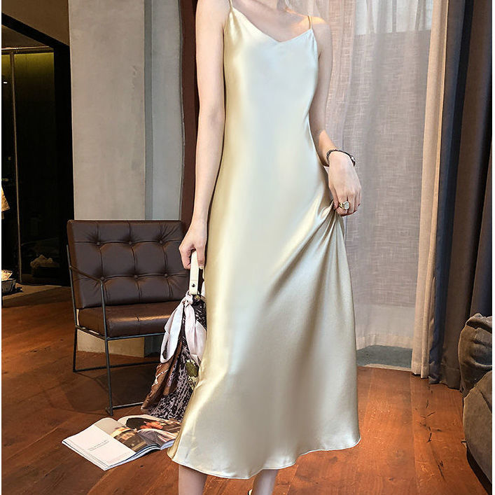 Korean silk dress best sale