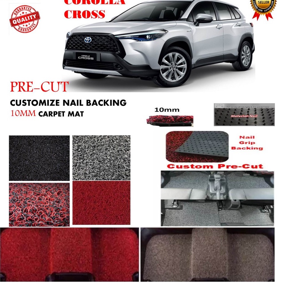 Toyota Corolla Cross 2021 Customized Car Coil Floor Mat Carpet Nail