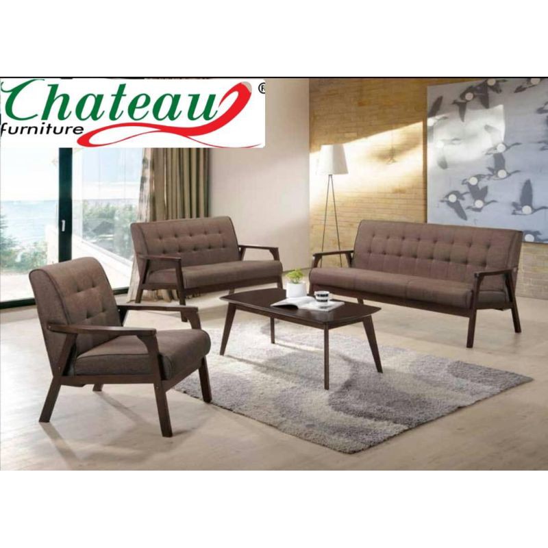 123 Sofa Set/ 1+2+3 Seater Sofa/ Wooden Sofa/ Classic Sofa Set | Shopee ...