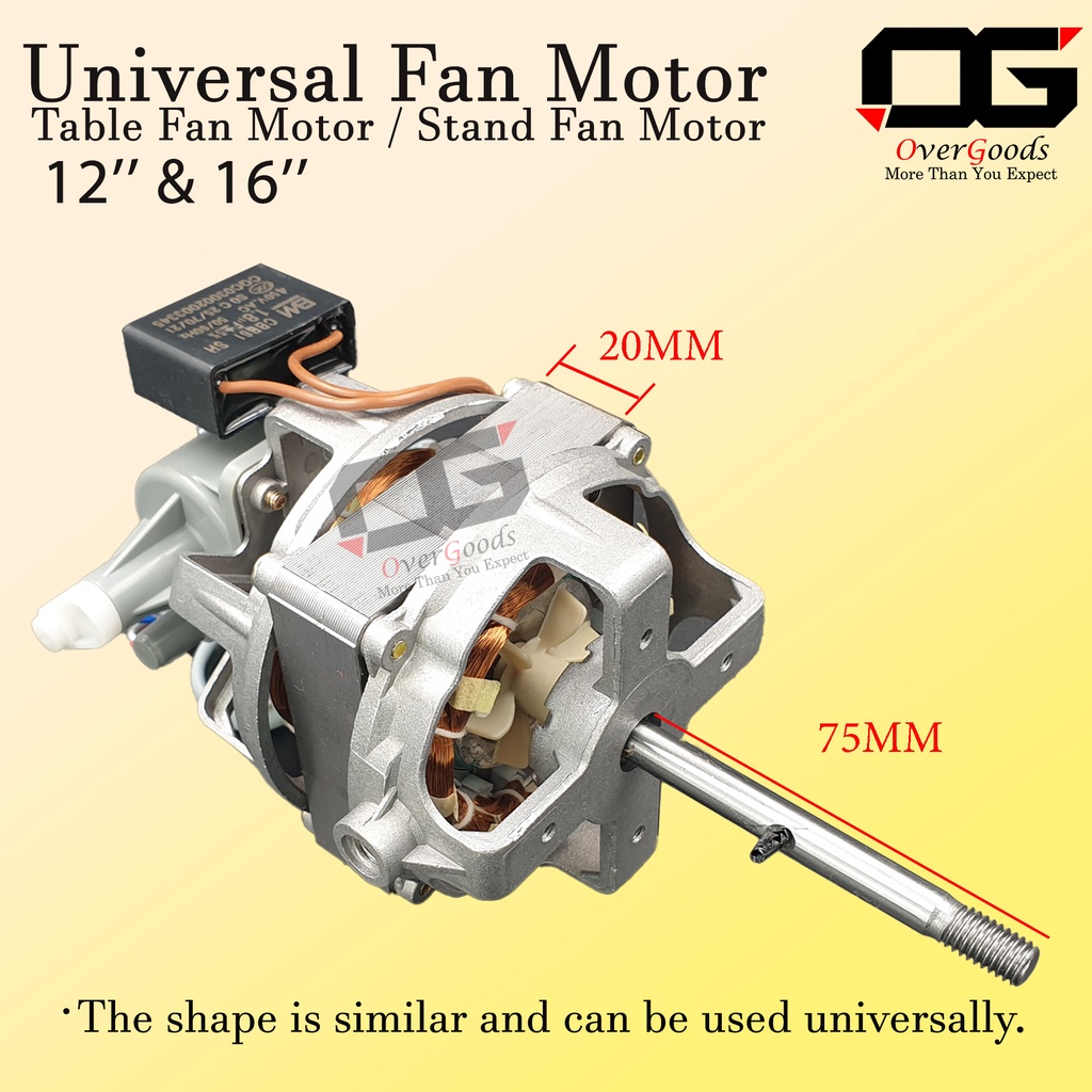 Fan Motor / Table Fan Motor / Stand Fan Replacement 12" 16" inch Universal PENSONIC SHARP KHIND