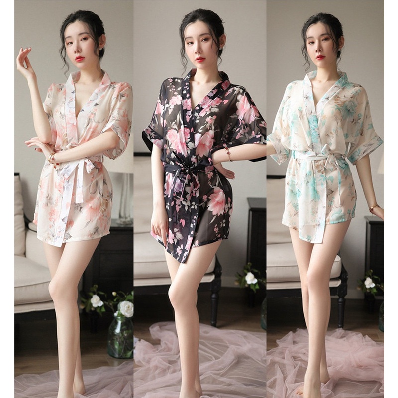 [READY STOCK]Sexy lingerie Japanese kimono pajamas tease passion suit ...