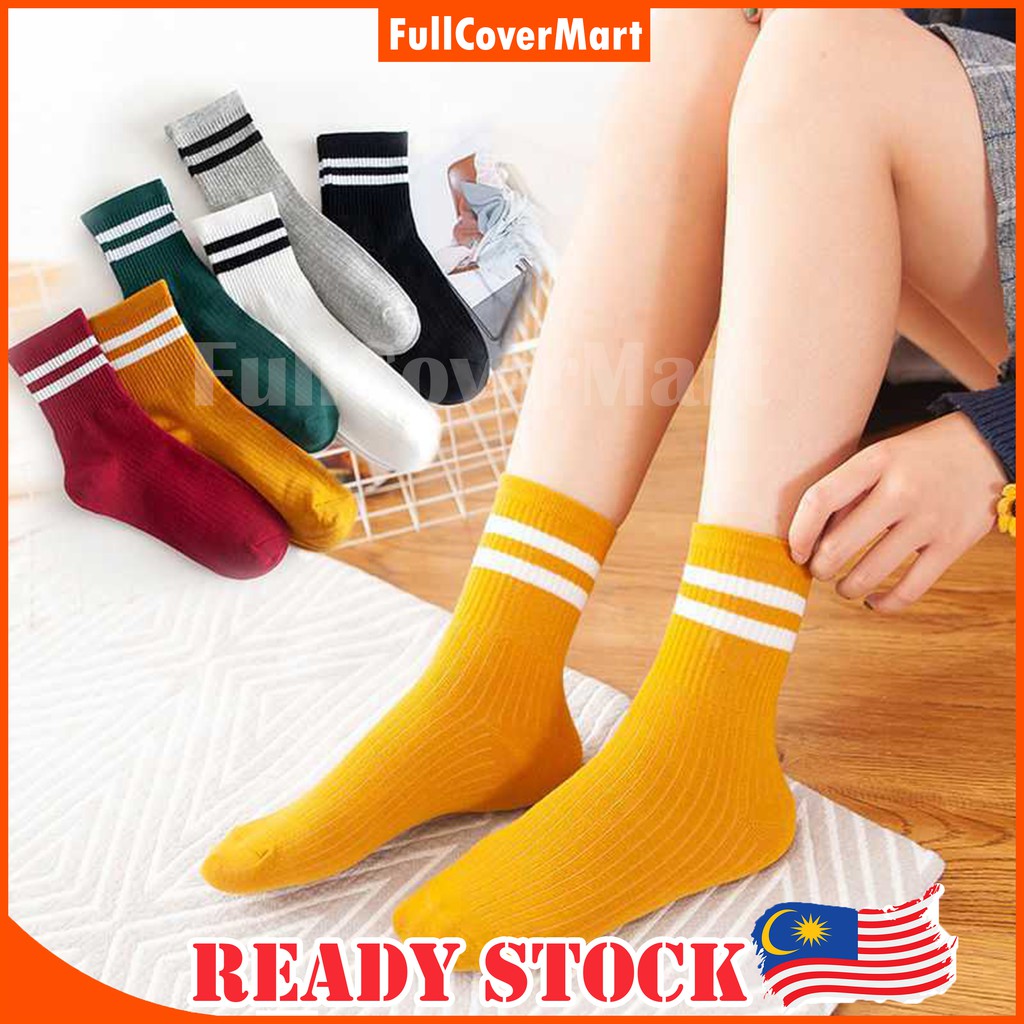 (SOX64) Japan Korean Fashion Stripes Design Vertical Lines Men Women ...