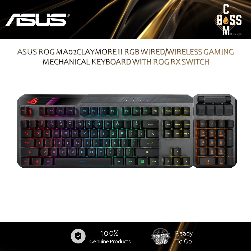 *ORIGINAL* ASUS ROG MA02CLAYMORE II RGB WIRED/WIRELESS GAMING ...