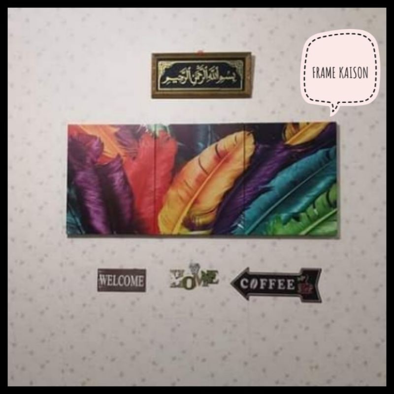 Frame Colourful Leaves Kaison (1 set=3 pcs) Frame Warna Warni Kaison ...