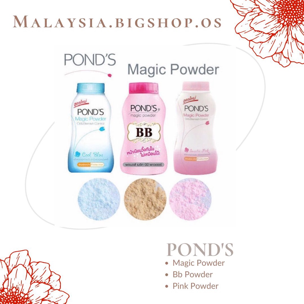Ponds Magico Talco Viso 100g (Confezione Da 3) - Illuminante E Tonico, Formula Classica