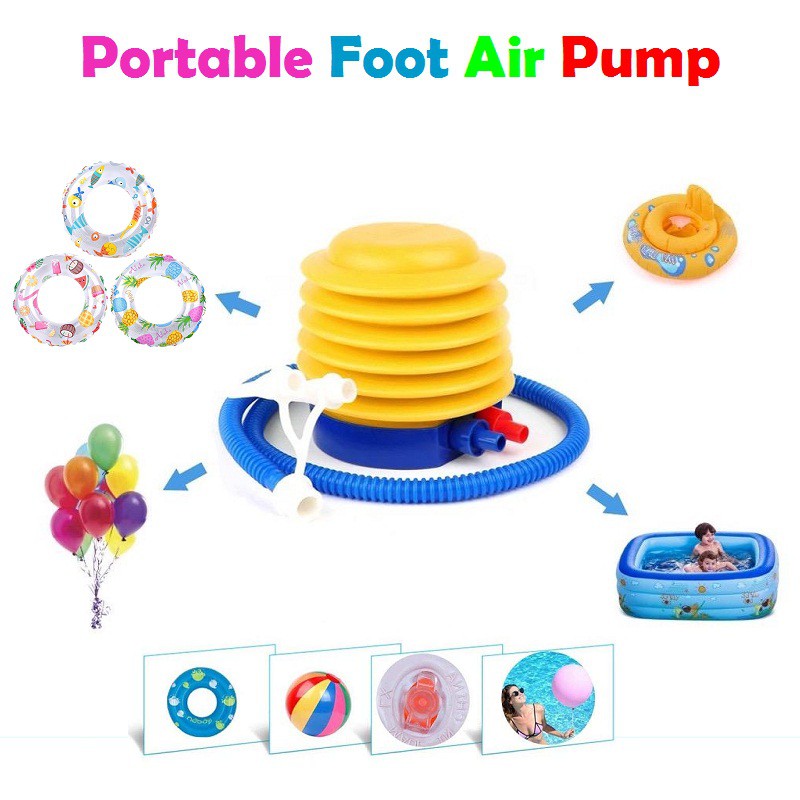 Portable Foot Pump Balloon Pool Pump Inflatable Swimming Ring Float ...