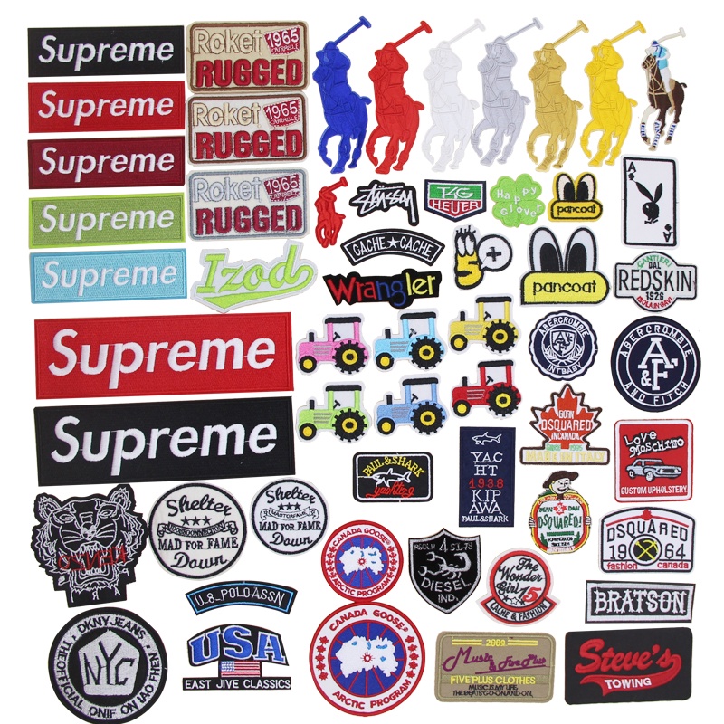 Fashion Brand Polo Shirt Chain Clothing Store Embroidery Cloth Stickers ...