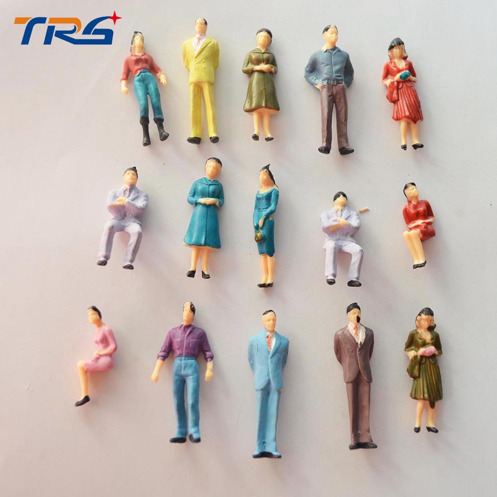 Lot De 100 Personnages Miniatures Non Peints échelle 1:50 - Pour Dioramas, Maquettes De Train, Décors Urbains - En Plastique