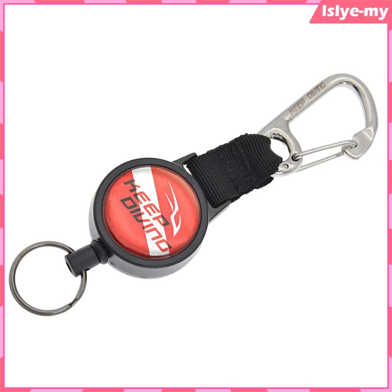 Scuba Diving Retractable Lanyard Hanging Strap Retractor Clip & for ...