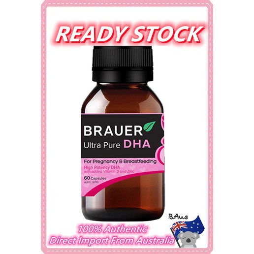 Brauer Ultra Pure DHA for Pregnancy & Breastfeeding 60 Capsules (Made