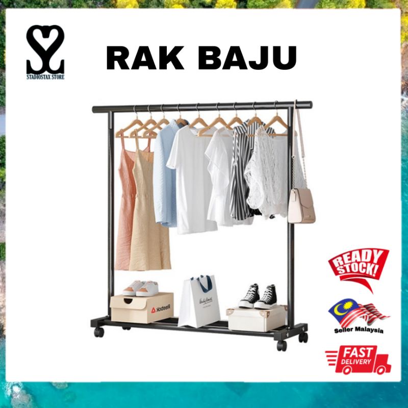 Rak Baju Single Simple Coat Rack Hanger Bedroom Home Bedroom Clothes ...