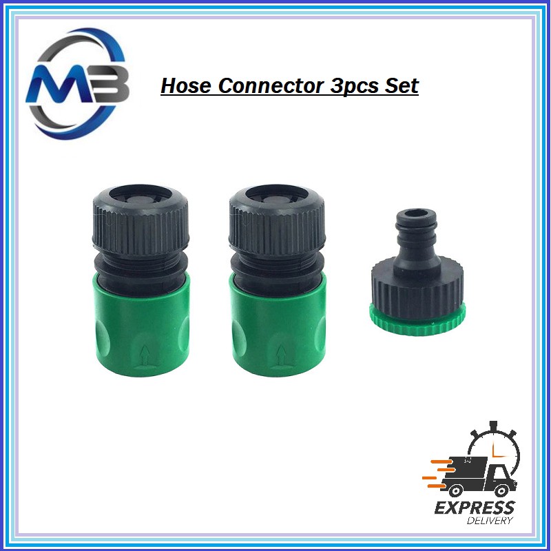 Garden Hose Connector Quick Fit Fitting Hosepipe 1/2 3/4