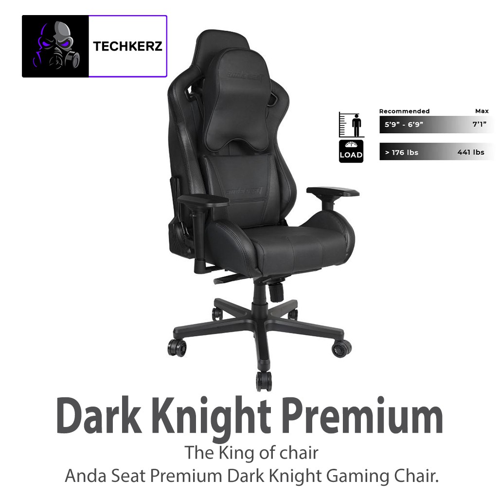 Anda seat ad12xl dark store knight gaming chair black