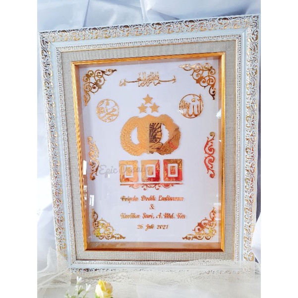 Polri Symbol Frame Dowry/Gold Acrylic Dowry/Gold Acrylic Dowry | Shopee ...