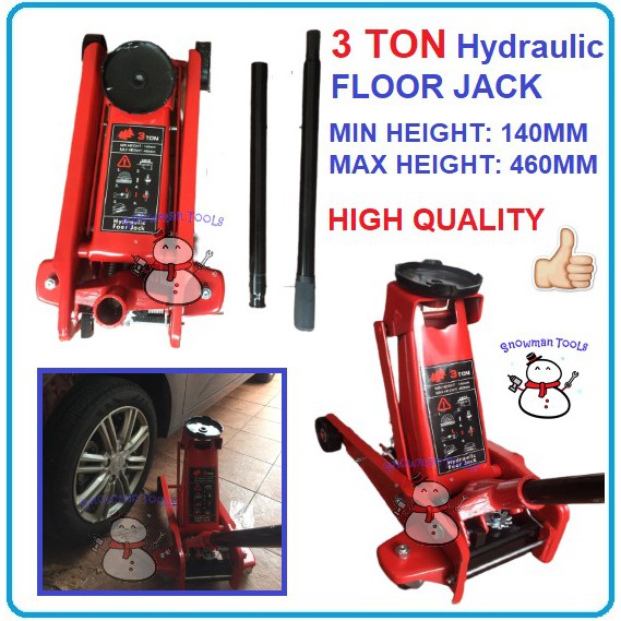 [Ready Stock] 3Ton Hydraulic Floor Jack Single Pump 3 Tiga Ton Tan Lift ...