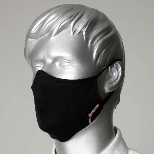 Jovian Mandagie Adult Earloop Mask in Black (Rose Gold Emblem) Shopee