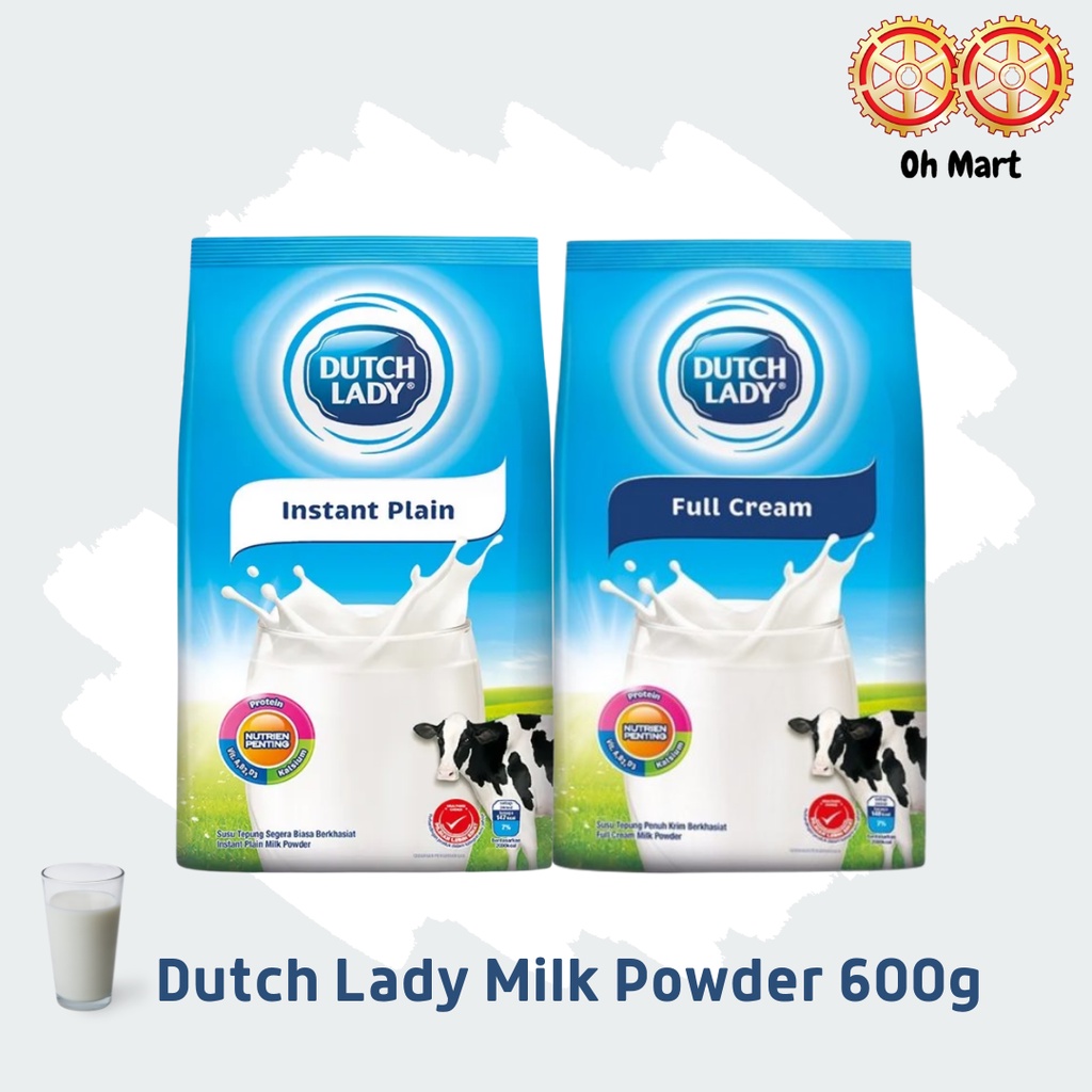 Dutch Lady Full Cream 600G/ Instant Plain Milk Powder 900g Shopee