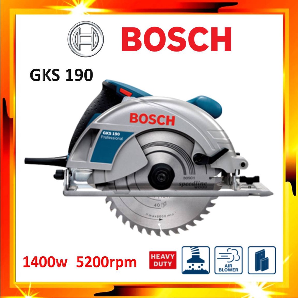 BOSCH GKS 140 GKS 190 Hand Held Circular Saw 1400W Shopee Malaysia