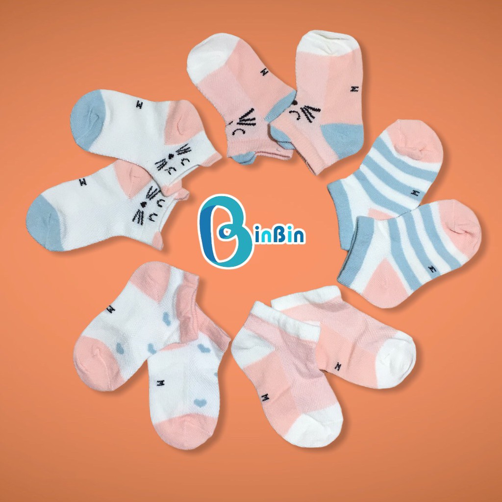 Mesh Socks For Newborn Boys And Girls set Of 5 Pairs Shopee Malaysia