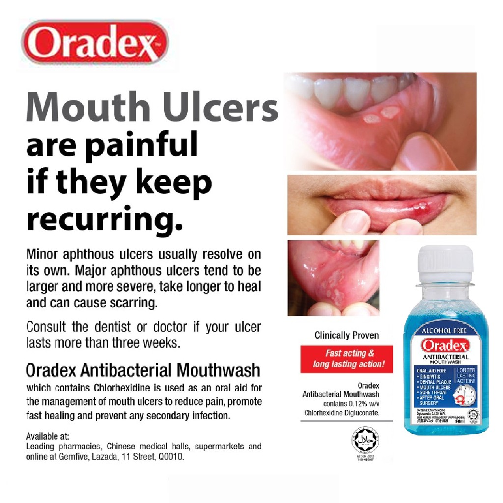 X 750ml Oradex Antisetic Mouthwash Reduce Mouth And Throat 49 Off