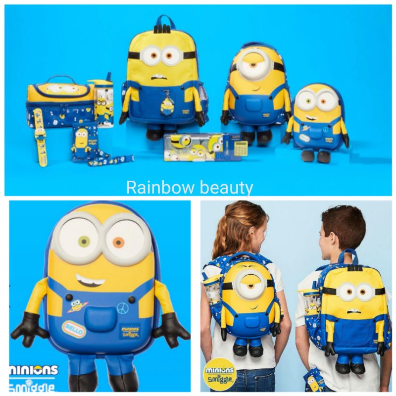 SMIGGLE Minions Junior Hardtop Charactor Backpack Beg Sekolah