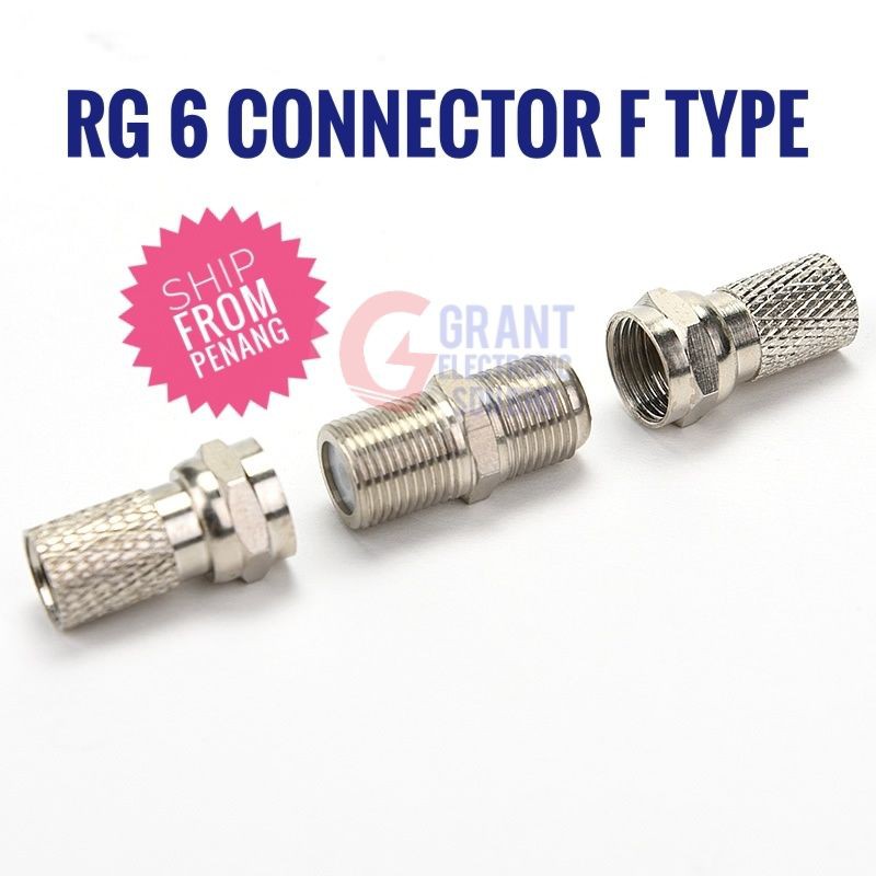 [Malaysia Ready Stock] RG6 Connector F Type For Cable RG6 Socket ASTRO ...