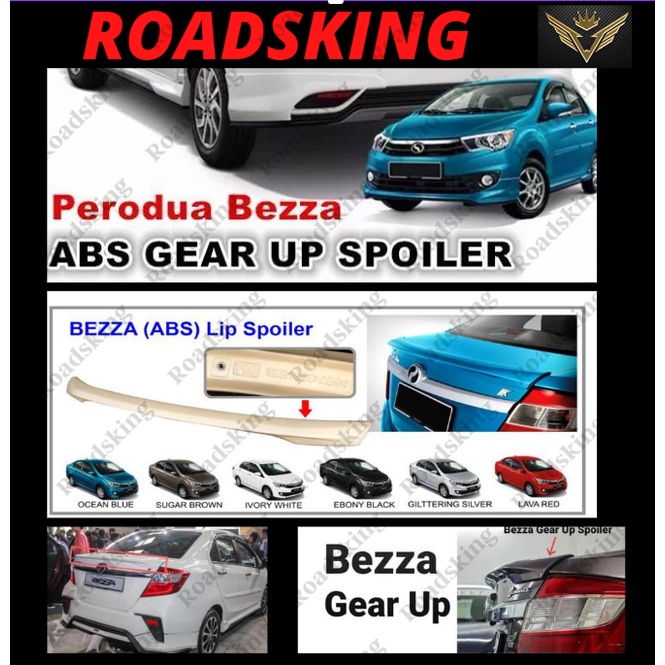 [ 100% BUAT MALAYSIA ] PERODUA BEZZA 2016 GEAR UP SPOILER ABS MATERIAL ...