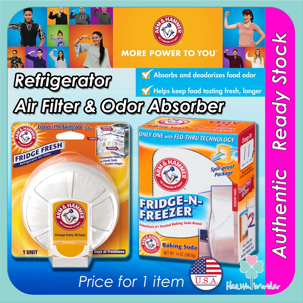 Arm & Hammer Refrigerator Air Filter Unscented - Fresh Fridge Air Circulation