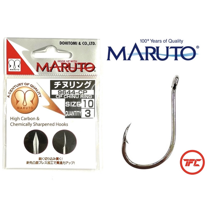 MARUTO 9644-CP Chinu Ring Cutting Point Fishing Hook High Carbon CP