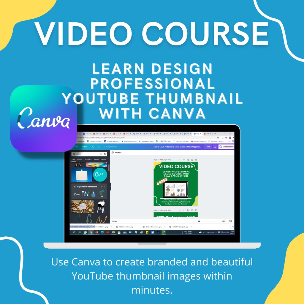 [VEDIO COURSE] YouTube Thumbnail Image Design With Canva YouTube ...