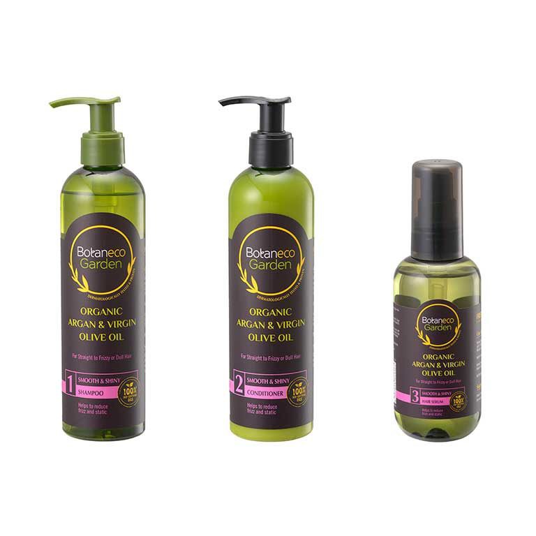 Botaneco Garden Organic Argan & Virgin Olive Oil Shampoo, Conditioner ...