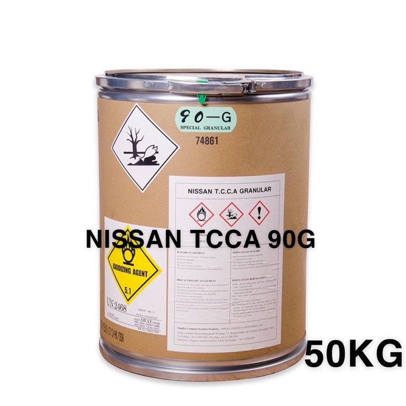 Chlorine NISSAN TCCA 90G 50KG (Japan) Trichloroisocyanuric Acid (Pool ...