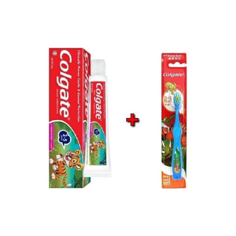 Colgate Kids Combo Toothpaste & Toothbrush Ubat Gigi & Berus Gigi Kanak ...