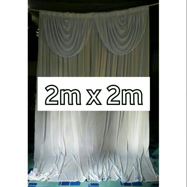 🔴🔴BACKDROP / LANGSIR + SCALLOP 2M X 2M | Shopee Malaysia