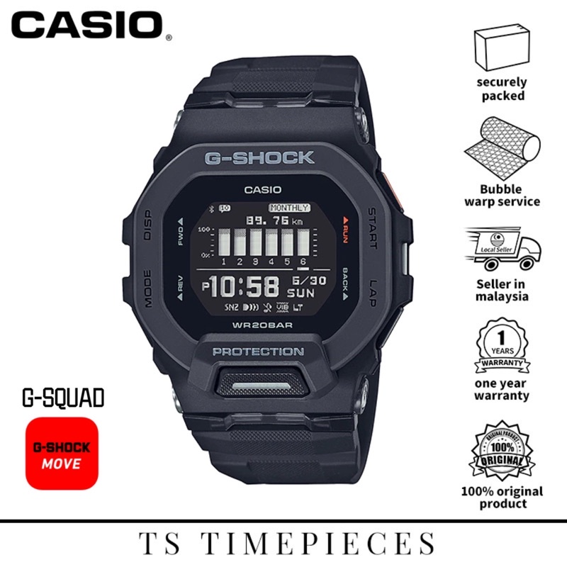 (ASIA SET )Casio G-Shock GBD-200-1D GBD-200-1 GBD-200 Men Sports Watch