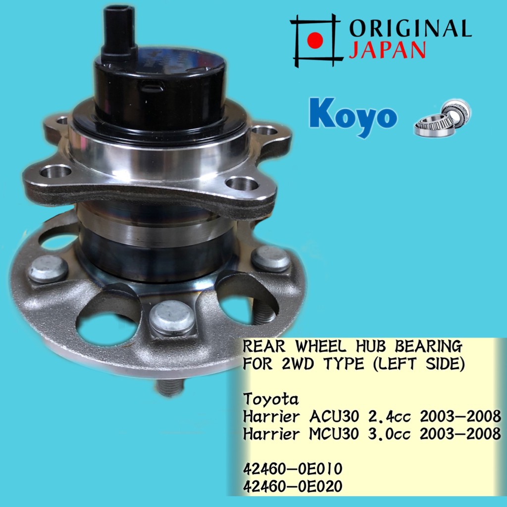 Toyota Harrier 3dacf033f 5as Lh 2wd Left Rear Wheel Bearing Acu30