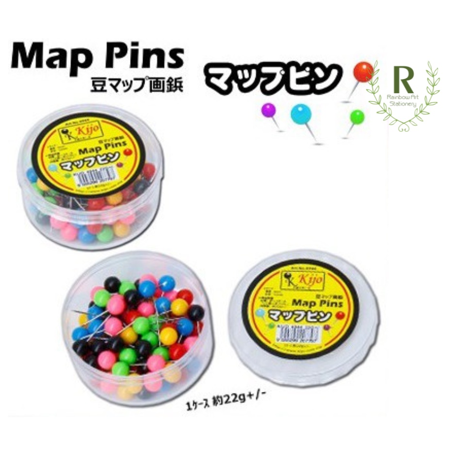 Map Pin 6mm Map Pin Office Pin School Map Pin Colourful Round Map Pins