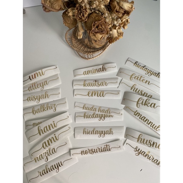 CUSTOM sticker nama vinyl new color | Shopee Malaysia