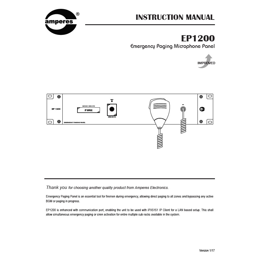 Amperes EP1200 EMERGENCY PAGING PANEL | Shopee Malaysia