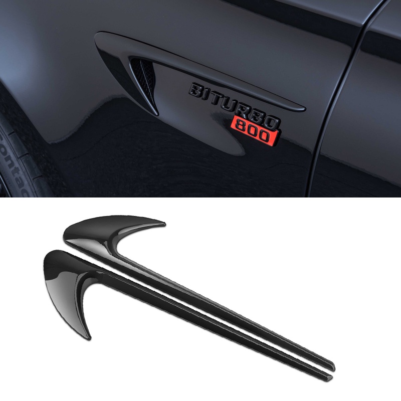 2pcs Gloosy Black Car Fender Sticker for AMG Mercedes Benz Maybach W221 ...