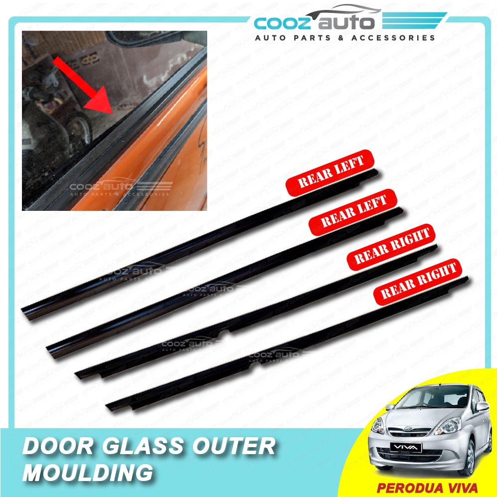 Perodua Viva Door Glass Outer Moulding Getah Luar Cermi Shopee Malaysia
