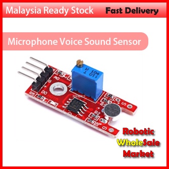 LM393 Microphone Voice Sound Sensor Module Analog Digital Output ...