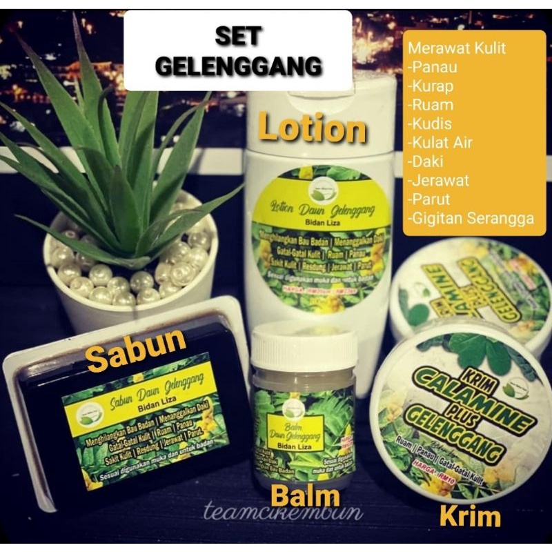 Set Daun Gelenggangsabun Daun Gelengganglotion Daun Gelenggangbalm