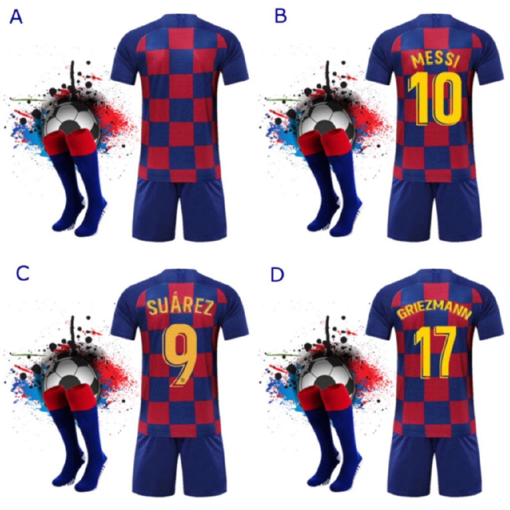 20 21 Barcelona Third Messi 10,Kids 18 (100-110)) Kids Adults Boys Youths Football  Kits Soccer Jersey Home Away Training T-shirt Suit 21/22 on OnBuy